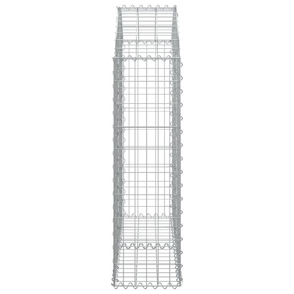 vidaXL Arched Gabion Basket 100x30x100/120 cm Galvanised Iron
