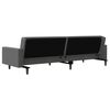 vidaXL 2-Seater Sofa Bed with Two Pillows Dark Grey Velvet