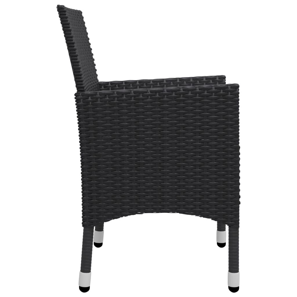 vidaXL 11 Piece Garden Dining Set Black