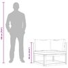 vidaXL Sectional Corner Sofa & Dark Grey Cushion Solid Acacia Wood