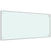 vidaXL Kitchen Backsplash White 100 x 50 cm Tempered Glass