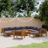 vidaXL 12 Piece Garden Lounge Set with Cushion Solid Acacia Wood