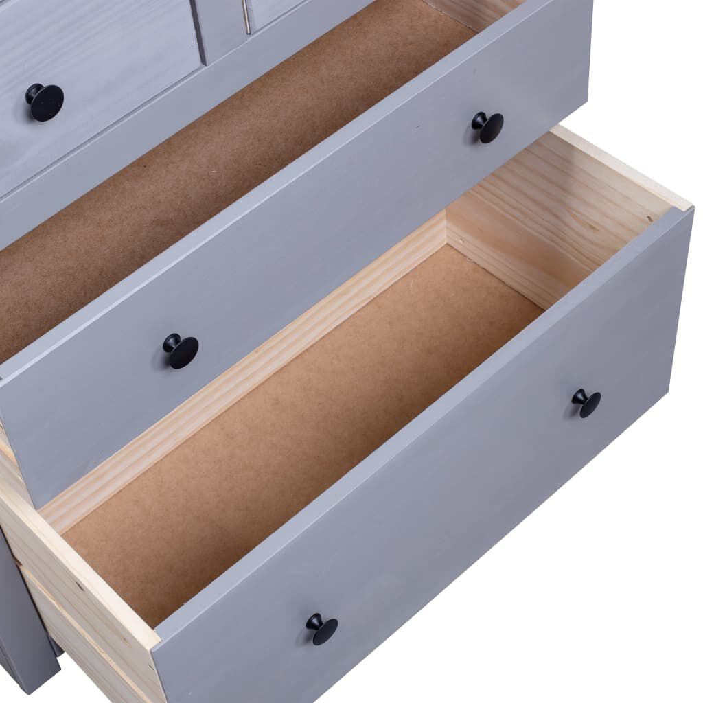 vidaXL Sideboard Grey 80x40x83 cm Pinewood Panama Range