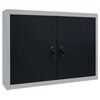 vidaXL Wall Mounted Tool Cabinet Industrial Style Metal Grey and Black