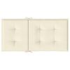 vidaXL Garden Lowback Chair Cushions 2 pcs Cream 100x50x3 cm Oxford Fabric