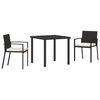 vidaXL Garden Dining Set 5 pcs Grey Powder-Coated Steel