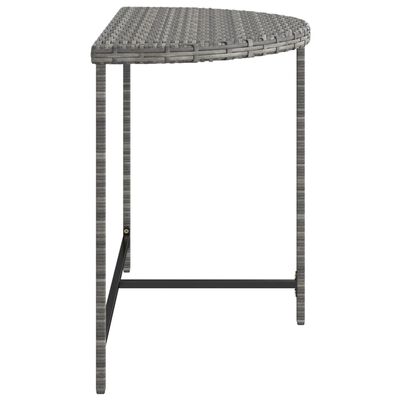 vidaXL Garden Table Grey 100x50x75 cm Poly Rattan