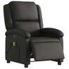 vidaXL Electric Massage Recliner Chair Black Real Leather
