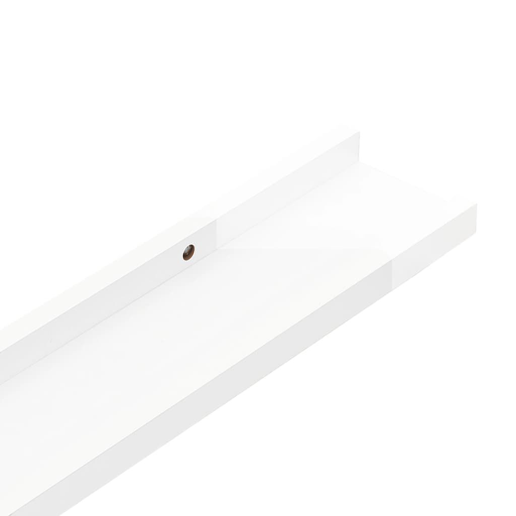 vidaXL Wall Shelves 2 pcs High Gloss White 40x9x3 cm