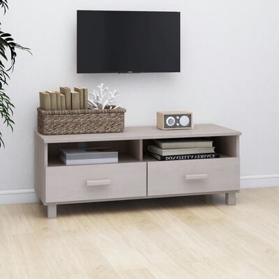 vidaXL TV Cabinet HAMAR White 106x40x40 cm Solid Wood Pine