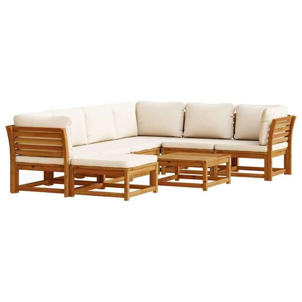 vidaXL 8 Piece Garden Lounge Set with Cushions Solid Wood Acacia