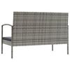vidaXL 8 Piece Garden Lounge Set with Cushions Poly Rattan Grey