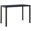 vidaXL 3 Piece Garden Dining Set Steel and WPC Black