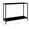 vidaXL Console Table Black 100x35x75 cm Tempered Glass