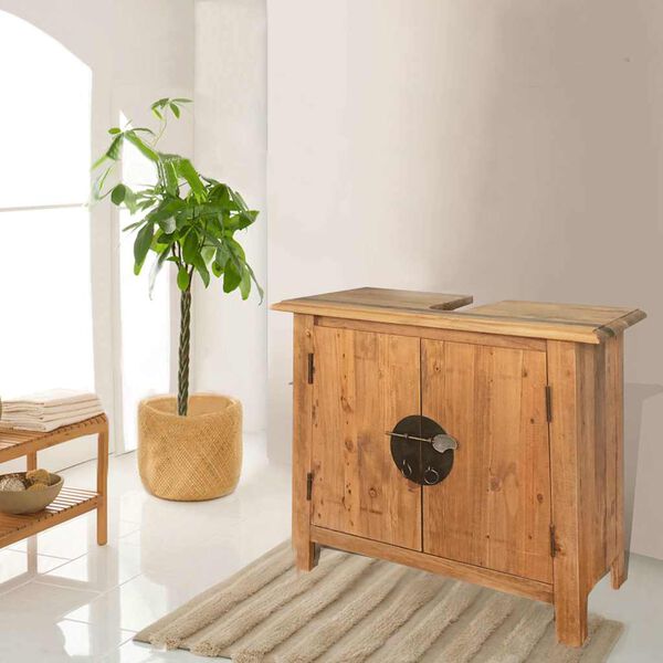 vidaXL Bathroom Furniture Set Solid Pinewood