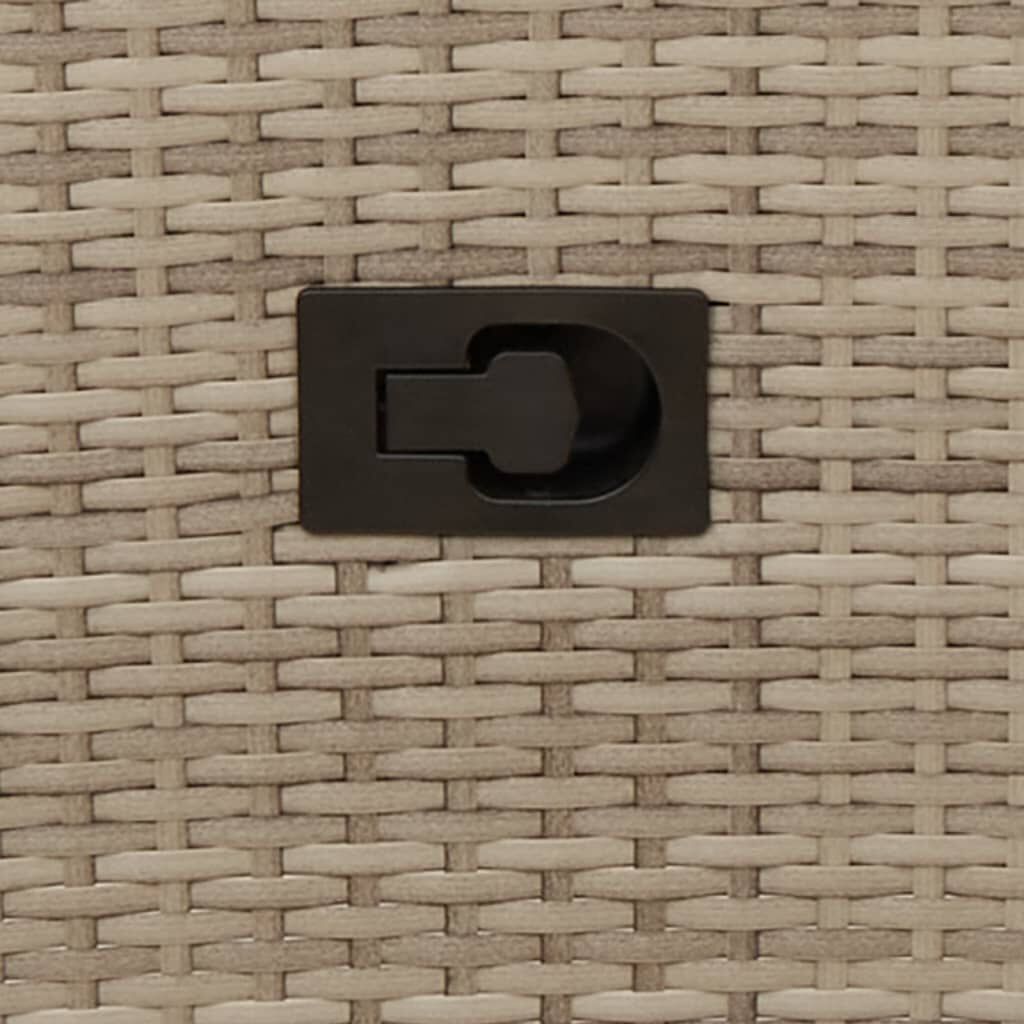 vidaXL 3 Piece Bistro Set with Cushions Beige Poly Rattan