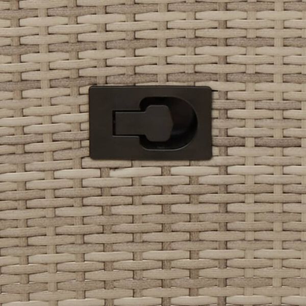 vidaXL 3 Piece Bistro Set with Cushions Beige Poly Rattan