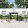 vidaXL 3 Piece Garden Dining Set Black PVC Rattan