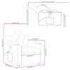 vidaXL Stand up Massage Recliner Chair Cream Fabric