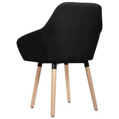 vidaXL Dining Chairs 2 pcs Black Fabric