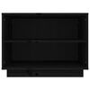 vidaXL Shoe Cabinet Black 60x34x45 cm Solid Wood Pine