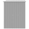 vidaXL Dog House with Roof Light Grey 165x153x181 cm Galvanised Steel