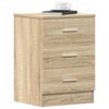 vidaXL Bedside Cabinets 2 pcs Sonoma Oak 38x35x56 cm Engineered Wood