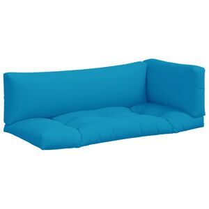 vidaXL Pallet Cushions 3 pcs Blue Fabric