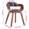 vidaXL Dining Chair Dark Grey Fabric and Bentwood