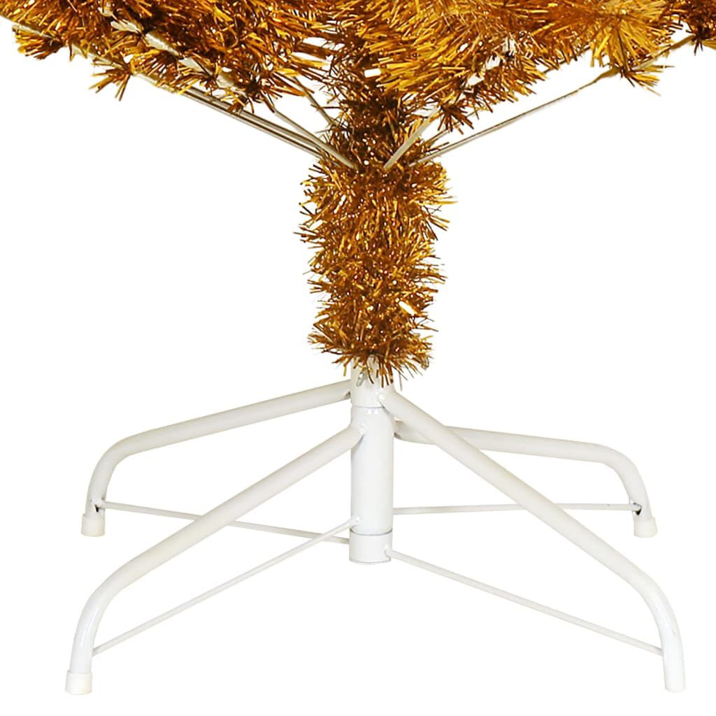 vidaXL Artificial Christmas Tree with Stand Gold 180 cm PET