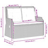 vidaXL Garden Bench with Cushion Grey Poly rattan