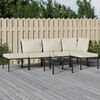 vidaXL 6 Piece Garden Lounge Set with Sand Cushions Steel