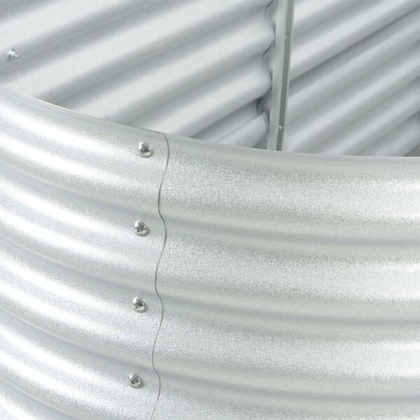 vidaXL Garden Raised Bed 240x80x81 cm Galvanised Steel Silver