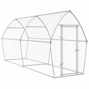 vidaXL Chicken Cage Silver 400x105x182 cm Galvanised Steel