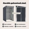 vidaXL Wall-mounted Garden Shed Anthracite 118x100x178 cm Steel