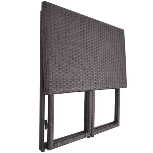 vidaXL 5 Piece Outdoor Dining Set Steel Poly Rattan Brown
