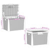 vidaXL Garden Storage Box Brown 125 L PP