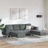 vidaXL Sofa Set Dark grey Fabric