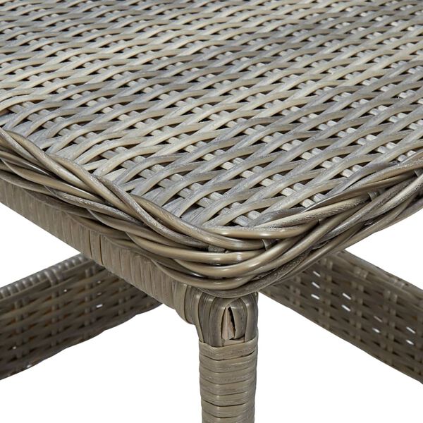 vidaXL 2 Piece Garden Lounge Set with Cushions Poly Rattan Brown
