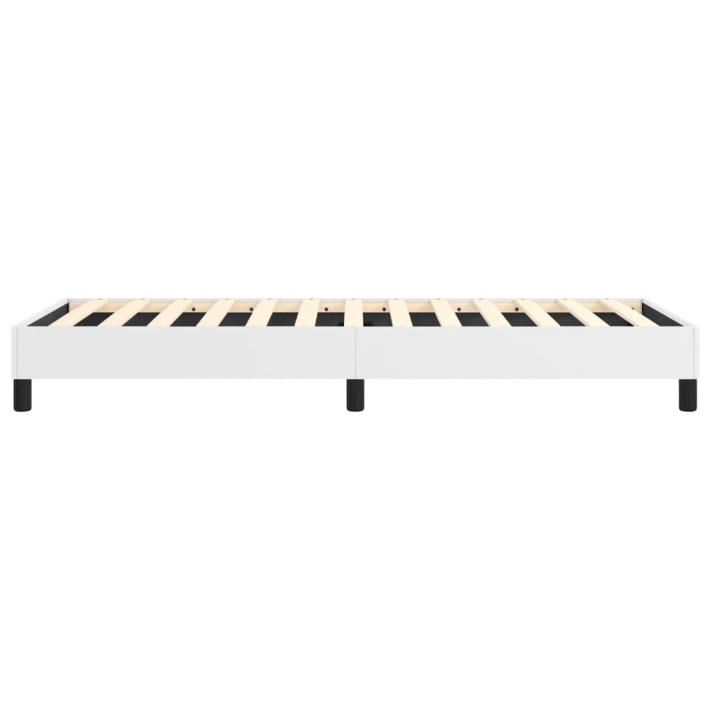 vidaXL Bed Frame without Mattress White Twin Faux Leather (US Only)