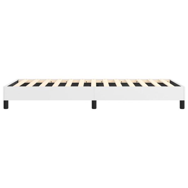 vidaXL Bed Frame without Mattress White Twin Faux Leather (US Only)