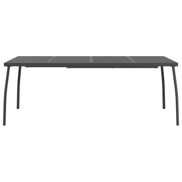 vidaXL Garden Table Anthracite 200x100x72 cm Steel Mesh