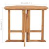 vidaXL Folding Garden Dining Table 90x90x75 cm Solid Teak Wood