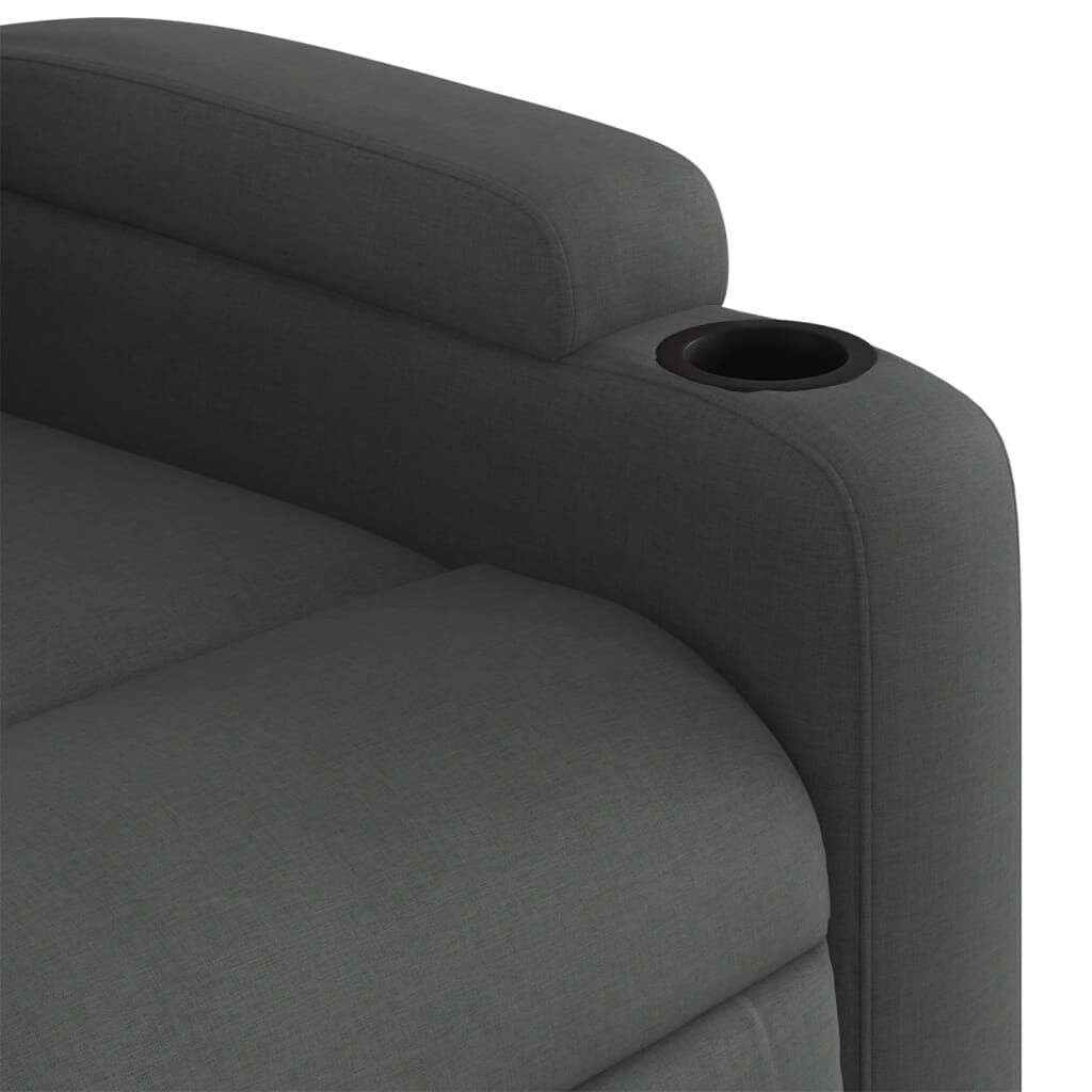 vidaXL Massage Recliner Chair Dark Grey Fabric
