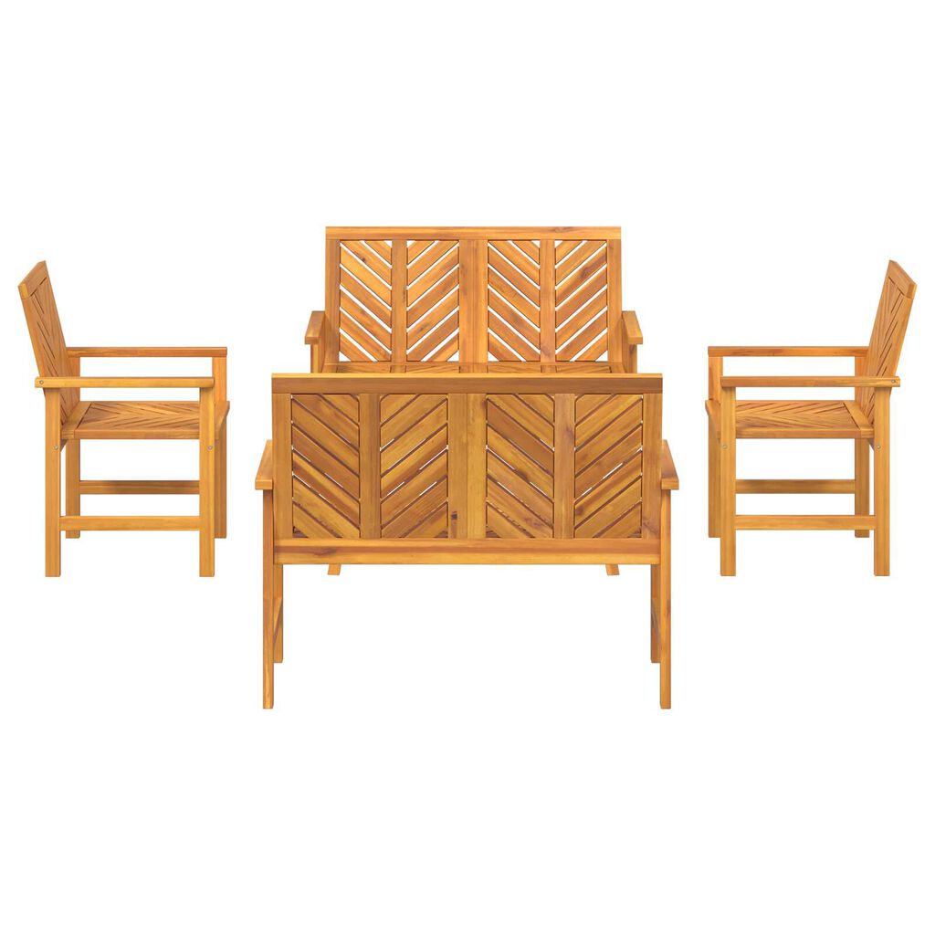 vidaXL 5 Piece Garden Lounge Set Solid Wood Acacia