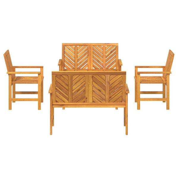 vidaXL 5 Piece Garden Lounge Set Solid Wood Acacia