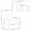 vidaXL Electric Massage Recliner Chair Light Grey Fabric
