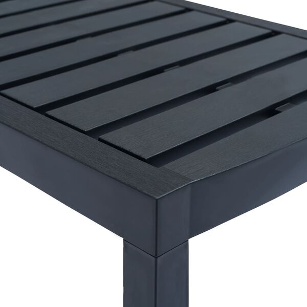 vidaXL 4 Piece Outdoor Lounge Set Plastic Anthracite