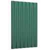 vidaXL Roof Panels 12 pcs Galvanised Steel Green 60x36 cm