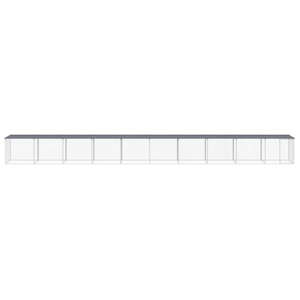 vidaXL Chicken Cage with Roof Anthracite 1003x98x90 cm Galvanised Steel